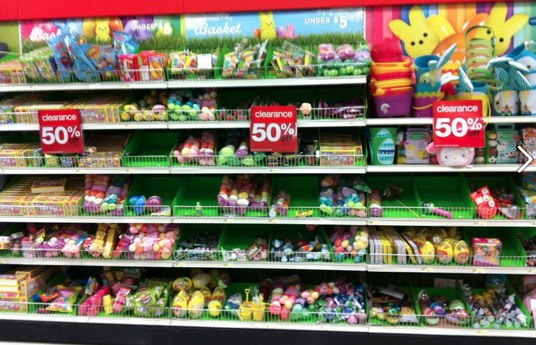 Target - Easter clearance 50% off today, candy 30% off