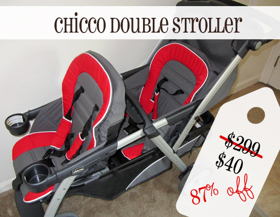 used chicco double stroller