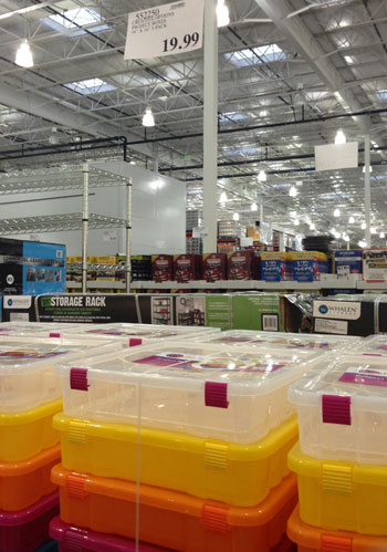 Costco - Storage containers, shelves, organizing bins, hangers on sale