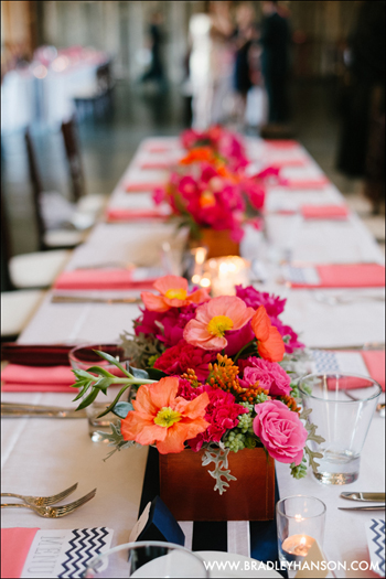 Wedding-floral-centerpieces-orange-pink-red