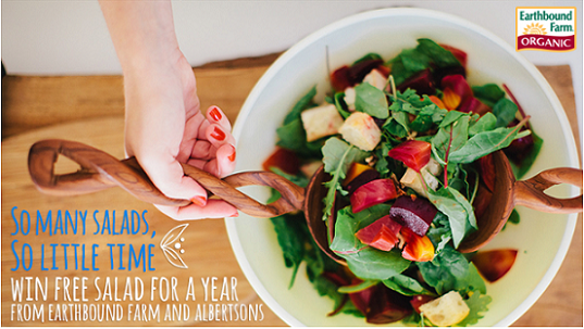 Albertsons-Earthbound-Farm-Organic-Salad-for-a-year-Sweepstakes