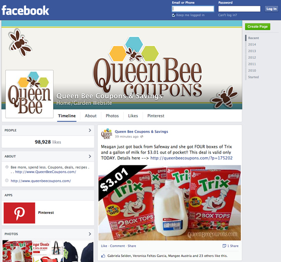 Queen-Bee-Coupons-Facebook