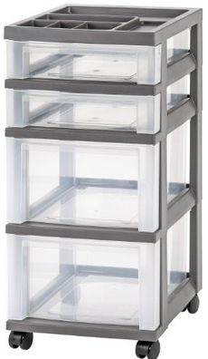 IRIS-4-drawer-cart-with-organizer-top