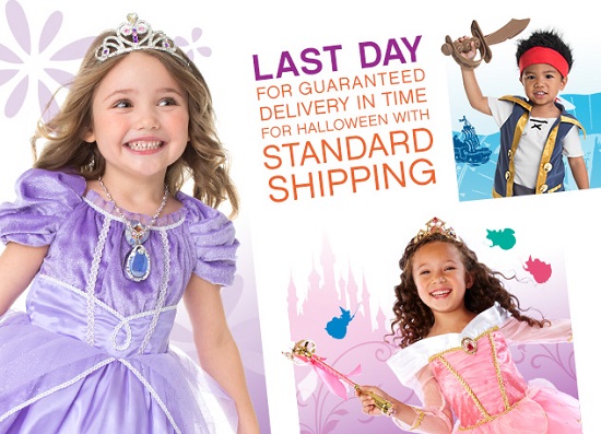 Disney Store - last day for Halloween Costumes with standard shipping