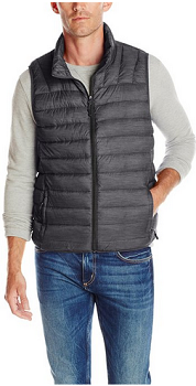 Hawke and Co Mens Heathered Lightweight Packable Puffer Vest