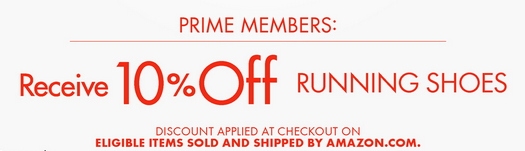 Prime - 10 percent off running shoes