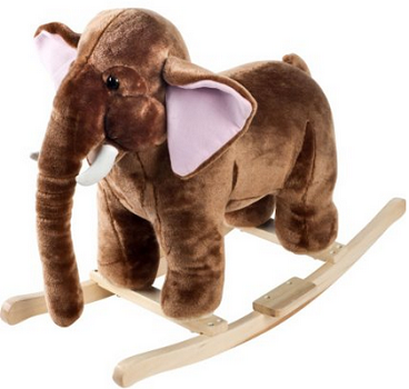 Happy Trails Plush Rocking Mo Mammoth With Sounds - Brown