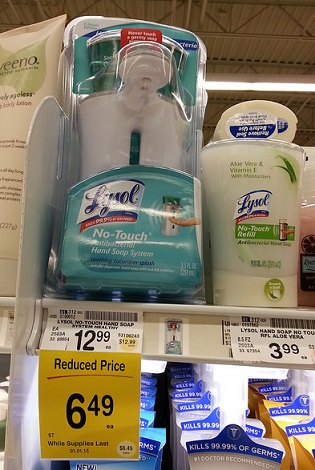 lysol-no-touch-hand-doap-system-reduced-price-Safeway