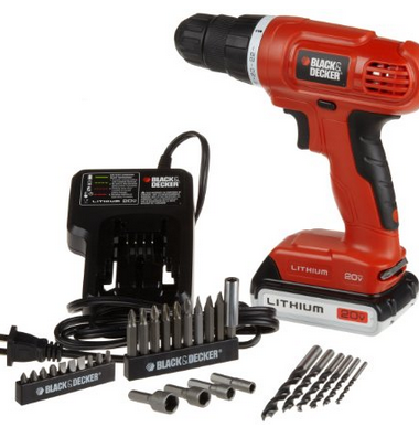 Black and Decker LD120VA 20-Volt MAX Lithium-Ion Drill-Driver with 30 Accessories