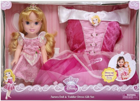Disney Princess Aurora Doll and Toddler Dress Gift Set