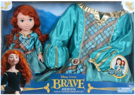 Disney Princess Merida Doll and Toddler Dress Gift Set