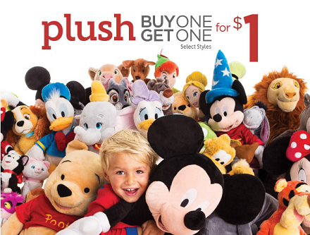 Disney Store - plush buy 1 get one for 1
