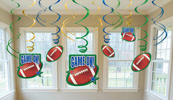 Football Swirl Decorations Party Accessory