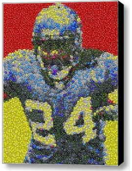 Framed Seattle Seahawks Marshawn Lynch Skittles Mosaic Limited Edition Art Print With coa