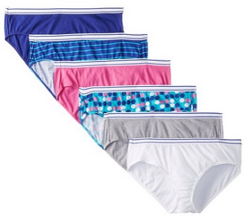 Hanes Womens 6 Pack Core Cotton Sporty Hipster Panty