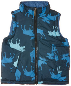 Hatley Little Boys Reversible Puffer Vest Blue Moose