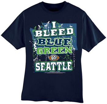 I Bleed Blue Green Seattle Shirt
