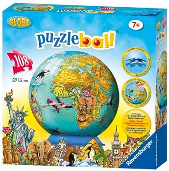 Ravensburger World Map 108 Piece Childrens Puzzleball