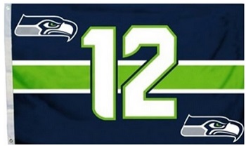 Seattle Seahawks 12 Flag 3 X 5 Foot with 2 Grommets
