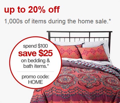 Target Bedding and Bath Sale