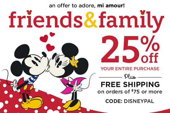 Disney Store - 25 percent off friends and family sale