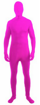 Forum Novelties Im Invisible Costume Stretch Body Suit, Neon Pink
