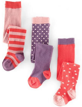 Mini Boden 3-Pack Baby Girl Patterned Tights