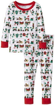 New Jammies Little Boys Organic Snuggly Pajamas Santas Elves