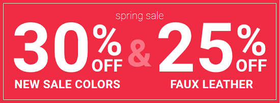 Vera Bradley - 30 percent off sale colors and 25 percent off faux leather
