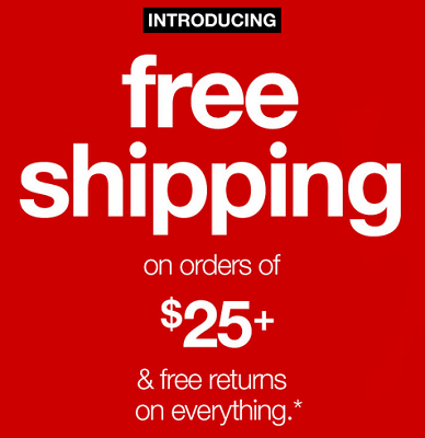 target- free shipping on 25 dollars