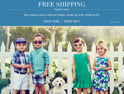 Janie and Jack - Free Shipping 3-25-15