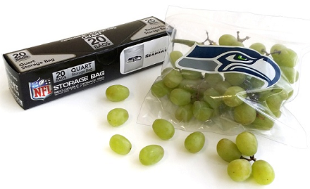 NFL 1-Quart Food Storage Bags 4-Pack (80 Count)