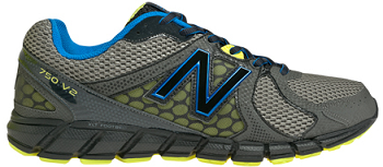 New Balance 750 Mens Running Shoe - grey with blue letters green dots