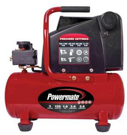 Powermate 3 Gal. Electric Air Compressor with Extra Value Kit