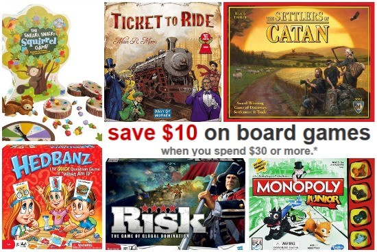 Target - Board Games Spend 30 Save 10