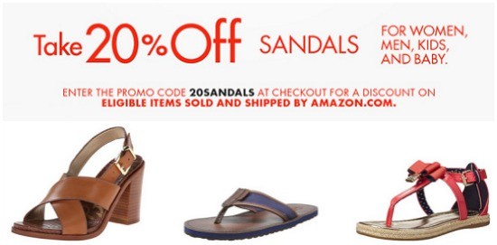 Amazon - 20percent off Sandals