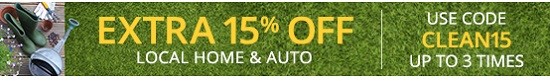 Groupon - extra 15percent off local home and auto