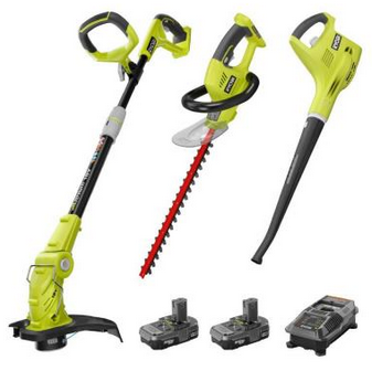 Ryobi ONE+ 18-Volt Lithium-Ion Cordless Hedge Trimmer Blower Combo Kit