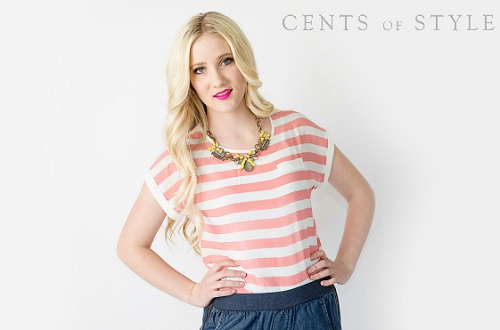 cents of style - striped spring blouse