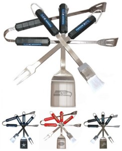4-Piece NFL Stainless Steel Barbecue Set
