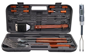 Chefmate 17 pc SS Tool Set with Therm Fork