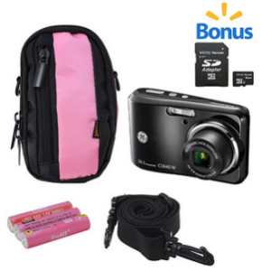 GE Black C1640W Digital Camera with Bonus 4GB SD Card and Case