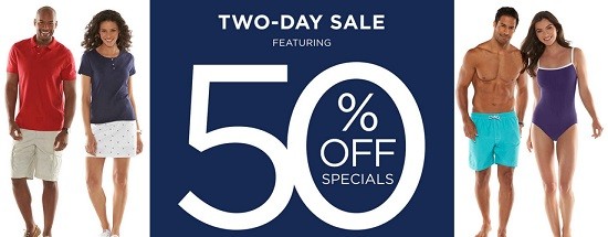 Kohls - 2day sale 50percent off specials