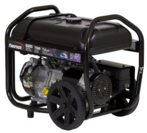 Powermate 6,000-Watt Gasoline Powered Manual Start Portable Generator with Storm Unit