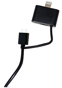 Symtek TekPower USB Charge & Sync Cable with MicroUSB and MFI Certified Lightning Connector