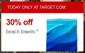 Target - 30percent off beach towels