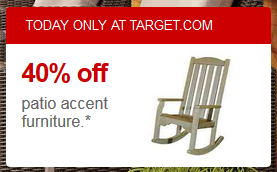 Target - 40percent off Patio Accent Furniture