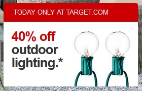 Target - 40percent off outdoor lighting