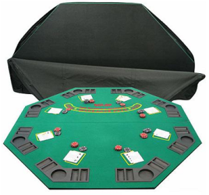 Trademark Poker Solid Wood 2 Fold Poker-Blackjack Tabletop, Single Sided