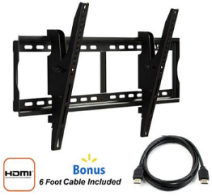 @.com Tilting Wall Mount for 37inch to 84inch TVs and HDMI Cable